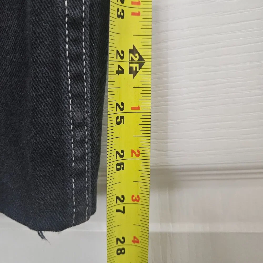 VTG 90s On the Brink Wide Leg Loose Fit Black Jeans Men's 36X30 Big Pockets